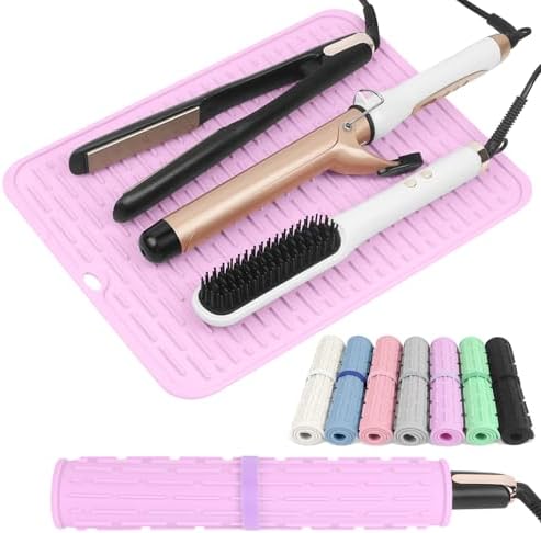AMIJEAL Oversize Silicone Heat Resistant Mat for Hair Tools(14.2" x 11") by AMIJEAL