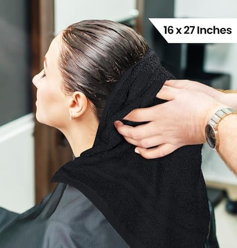 Utopia Towels Bleach Proof Salon Towels, Pack of 12, 16x27 in, Black - Image 2