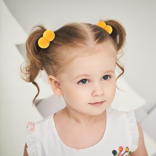 choicbaby 40PCS Pom Pom Hair Ties Elastic Rubber Band for Baby Girls - Image 6