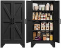 Yizosh 47"Black Metal Kitchen Storage Cabinet,Dining Pantry Storage Cabinet by Yizosh