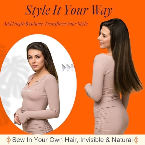 Full Shine Balayage Weft Hair Extensions Human Hair 24 Inch 105g - Image 5