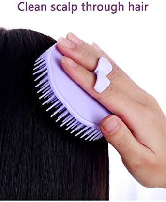 Hair Scalp Brush Dandruff Cleaning Shower Shampoo Scalp Head Massager 4 Pk - Image 7