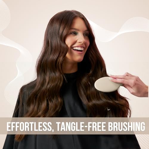 SimplyHair Ultimate Hair Extension Brush & Detangler Anti-Static, Dual Bristle Design, Soft Boar Bristle, Great for All Hair Types & Extensions - Biege Ombre Brush Ideal for Adults & Kids - Image 5