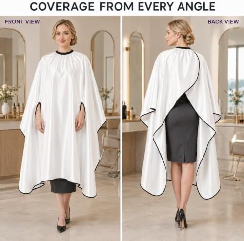 Hair Cut Hairdressing Cape Cloth Apron Stretch Out Hand Waterproof Salon Barber Gown 57 x 63 - Image 2
