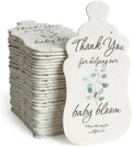 15 Green Baby Bottle-Shaped Gift Wrap Tags with Wildflower Seeds by SeedBloom