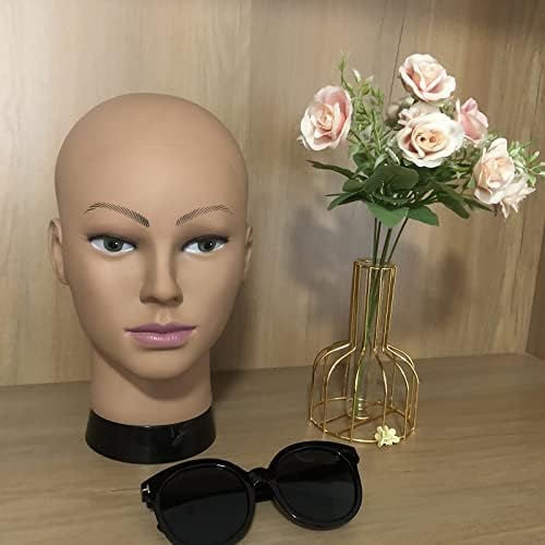 Afro Bald Mannequin Head Professional Cosmetology Wig Training Head for Wig Making and Display Hat Glasses Scarf Jewelry Model Head with Free Clamp Stand - Image 6