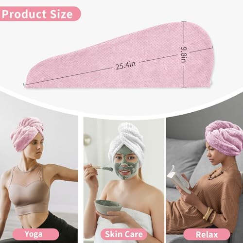 my novel things 3 Pack Microfiber Hair Towel Wrap for Curly Hair Women - Image 7