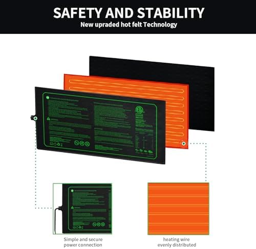 10"x20" Durable Seedling Heat Mat with Thermostat Controller - Image 6
