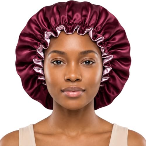 Silk Satin Hair Bonnet for Sleeping Reversible by PrettyRobes