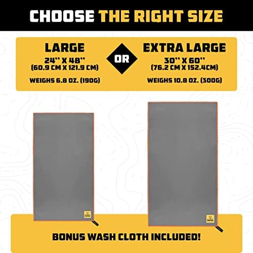 Wise Owl Outfitters Microfiber Camping Towel - Quick Dry Towel for Travel, Backpacking, Hiking, Beach, Gym & Yoga - Compact, Fast Drying & Lightweight - Image 3