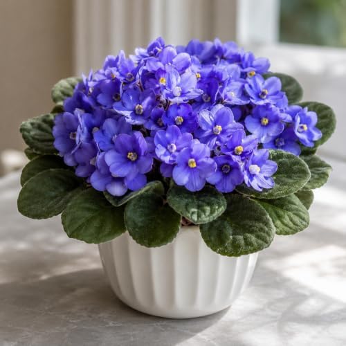Blue African Violets Live Plant Bare Root, Easy Care Violets Plant Live - Image 5