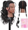 Mannequeenhead Human Hair Mannequin Head for Braiding Styling with stand by MannequeenHead