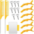 17 PCS Hair Parting Tools Set Square, Coldairsoap Stitch Braid Tool Finger by Unknown