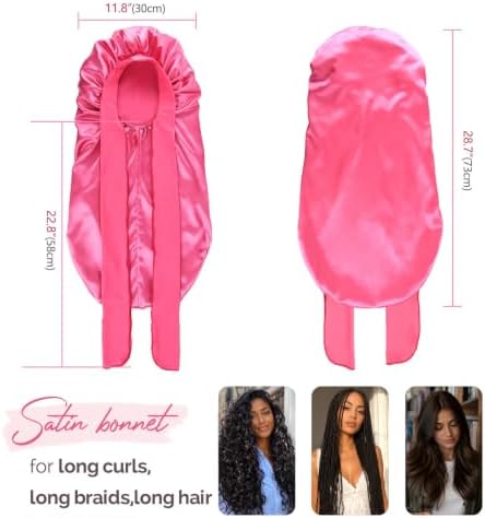 YANIBEST Silk Feeling Bonnet for Sleeping Braid Bonnet for Long Hair - Image 2