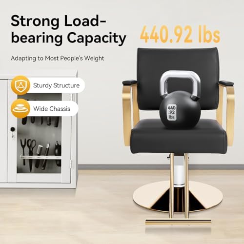 Barber Salon Chair for Hair Stylist w/Hydraulic Pump,360°Swivel - Image 6