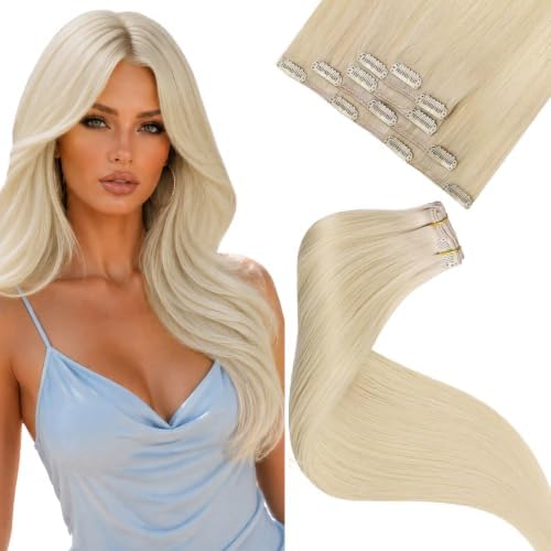 LaaVoo Human Hair Clip In Extensions, For Short Hair, 12 Inch 5Pcs 80g by LaaVoo
