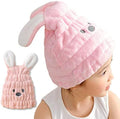 Hair Towel Wrap for Kids, Bunny Toddler Dry Head Cap Absorbent Quick by LCBD