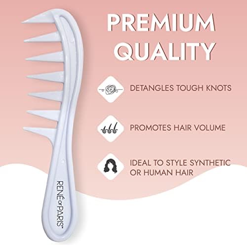 Wide Tooth Detangling Comb Hair Wig Lift Styling Tool - Image 2