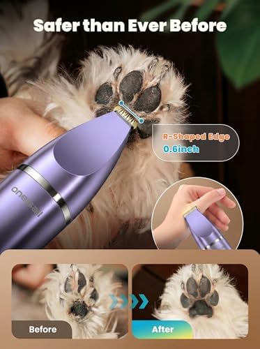 oneisall 4 in 1 Dog Grooming Kit with LCD Display Purple - Image 4