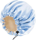 Edoneery Satin Bonnet for Sleeping Women, Double Layer Adjustable Sleep Cap by Edoneery