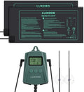2 Pack 10"x 20.75" Seedling Heat Mat and Digital Thermostat Controller Combo Set (120v US Plug) by Luxbird
