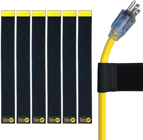 Selfie Straps by Wrap-It Storage, 16-inch (6-Pack), Black by Wrap-ItStorage