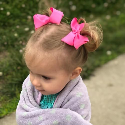20PCS 3 Inch Hair Bows for Girls Grosgrain Ribbon Toddler Hair Accessories with Alligator Clips for Toddlers Baby Girls Kids Teens in Pairs - Image 6