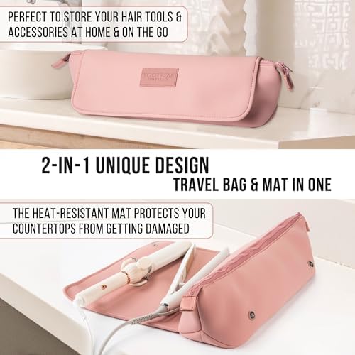 BAREFOOT CARIBOU Hair Tools Travel Bag and Heat Resistant Mat 17" (Dune) - Image 5