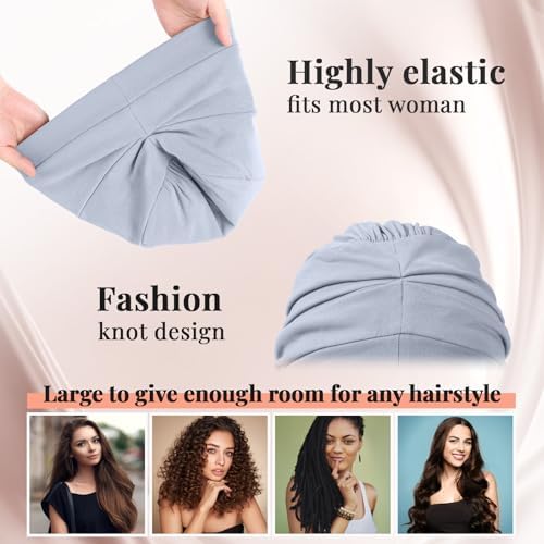 JenPen 4 Pcs Silk Satin Sleeping Bonnet for Women Color - Image 5