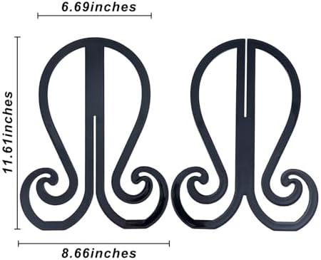 Plastic 3PCS Wig Stand,Black Wig Head Stand,Easy to Assemble Wig Stand Holder,Wig Holder Display Stand,Beanie Display Stand,Hat Stand 11.61 Inch high - Image 6