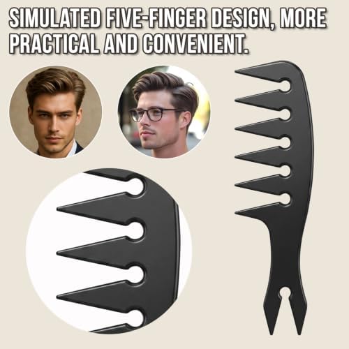 Texture Comb Volumizing Root Lifter Wide Tooth Hair Comb 2 Pack - Image 4