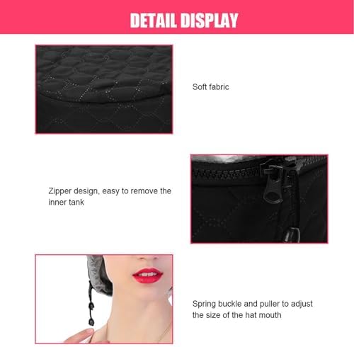 Hair Steamer Cap for Deep Conditioning,Wired Heat Cap with 3 Mode Temperature,Women Steamer Heat Hat for Home Hot Oil Hair Treatment Salon SPA(US Plug 110V) - Image 5