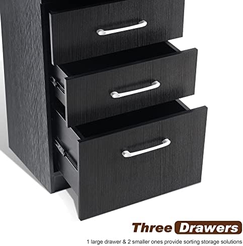 BarberPub Salon Storage Cabinet with Hair Dryer Holders 2035 (Black) - Image 6