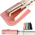 Flat Iron Heat Resistant Silicone Mat for Curling Iron, Hair Straightener Heat Pad, Curling Iron Sleeve, Travel Case Heat Resistant and Other Hair Styling Tools, for Counter, 9 x 6.5 in, Pink by UORNERI