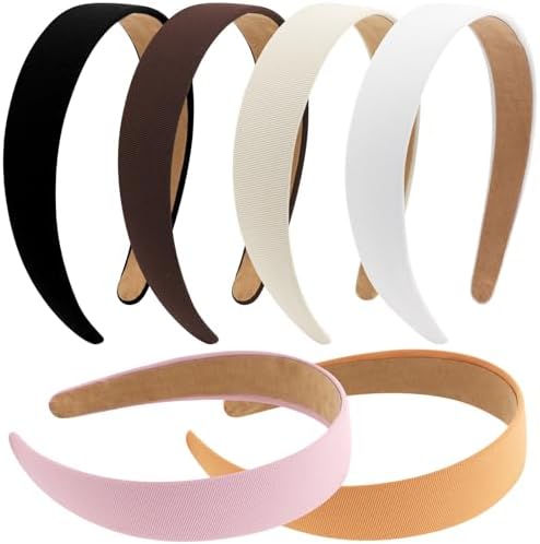6Pcs Headbands for Girls Women Non Slip Trendy Headbands for Women’s Hair Elastic Hair Bands for Daily Wear by Tihebax
