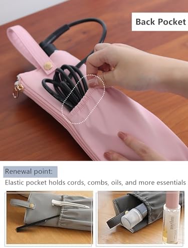 Lifeplus Holder & Mat for Hot Tools, Curling Iron Flat Iron Heat Resistant Hair Tools Travel Bag - Ideal for Home, Travel, Red - Image 3