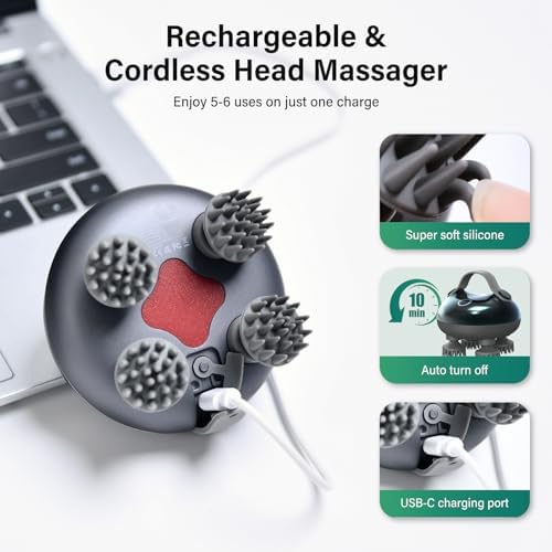 arboleaf Scalp Massager Electric, Portable Head Massager Scalp Stress Relax - Image 5