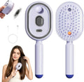 Electric Spray Air Cushion Massage Comb, Upgraded 5 in 1 Rechargeable Air Cushion Hair Brush, Retractable Self-Cleaning Steam Brush for Frizzy Hair & Scalp Care, Anti-Static & Detangling (Purple) by Unknown