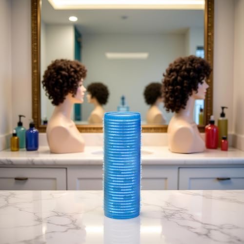 Blue Self Grip Hair Rollers, Heatless Hair Roller Sets with Clips for Long Medium Short Thick Fine Thin Hair Volume Hair Rollers - Image 6