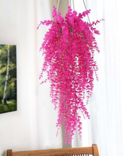 RECUTMS Artificial Plants Fake Hanging Vines Shrub Draping Eucalyptus Vines - Image 5