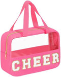 BuyCard Cheer Chenille Letter Bags Clear Makeup Bag, Cheerleader Gift Bag by BuyCard