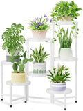 7 Tier Large Plant Stand Indoor Outdoor, 10 In Wide Tray, White by iDavosicly