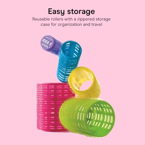 Conair Self-Grip Hair Rollers, Velcro, 5 Sizes, 31 Count, Multicolor - Image 6