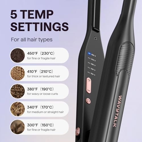 Wavytalk 0.3" Pencil Flat Iron Small Straightener for Short Hair&Pixie Cut - Image 2