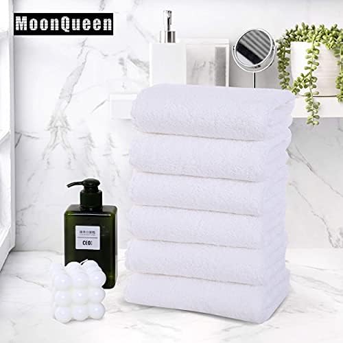 MOONQUEEN 18 Pack Premium Hand Towels - Quick Drying - Microfiber Coral Velvet Highly Absorbent Towels - Multipurpose Use as Hotel, Bathroom, Shower, Spa, Hand Towel 16 x 28 inches (White) - Image 4