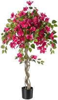 4FT Artificial Bougainvillea Tree, UV Resistant Faux Bougainvillea for Indoor Outdoor Decor, Lifelike Bougainvillea Artificial Flowers Plant for Office, Front Porch, Living Room & Patio by Datietiao