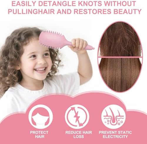 Mini Hair Curly Brush : Hair Brush for Curls Waves & Coils, Define, Volumize, Detangle Women Girls Kids Curls, Crafted from ABS plastic, For All Hair 1pack Travel Size - Image 3
