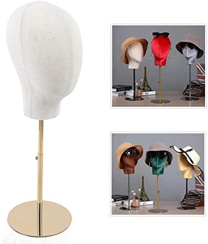 Head Mannequin Stand Adjustable Mannequin Head, 21Inch Hats Display Stand, Height 18-26In Hat Display Mannequin Head For Displaying Wigs, Hats, Headscarves, Hair Bands - Image 2