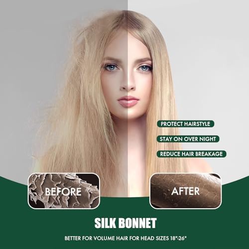 Silk Bonnet for Women,Adjustable Double Layer Sleep Cap - Image 3