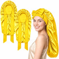 2Pcs Long Hair Bonnet for Sleeping, Satin Braid Bonnet for Women by Originbuty